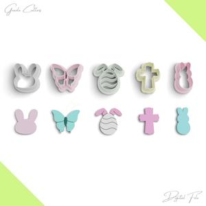Easter Polymer Clay Cutter Package, 5 Models, 2 Cutter Version, 5 Sizes Included, Stl File, No: 1192