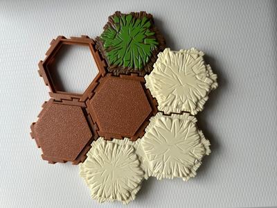 Heroscape Hex Terrain Tiles Reimagined - No Supports/removable top