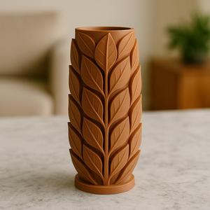 Radiant Leaf Totem Vase