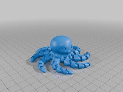 Cute Mini Octopus with Smaller Mouth for Easy Printing 