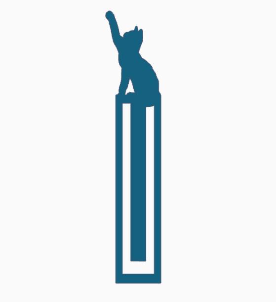 Cat Paperclip Bookmark 2.stl