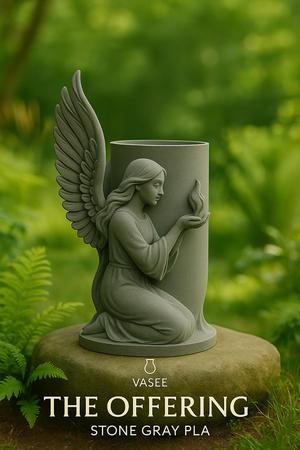 Angel-shaped vase art organizer for pure calm