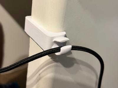 Desk corner cable organiser