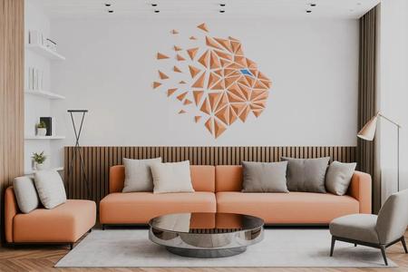 Geometric Lion wall art - A   