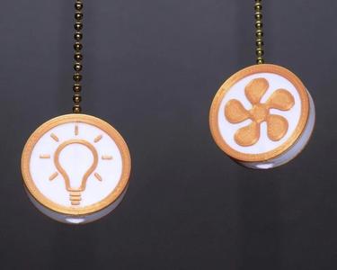 Custom Ceiling Fan Chain Pulls (OpenSCAD)   