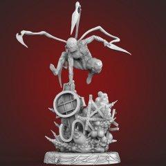 Spider-Man Explosion Scene STL files for 3D Printing | Assembly Model
