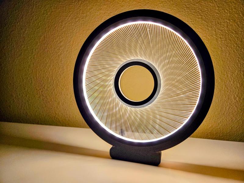Suspended Iris - Fiber Optic Lamp
