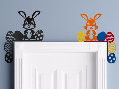 Colourful Bunny Door Frame Decor - Easter Decor