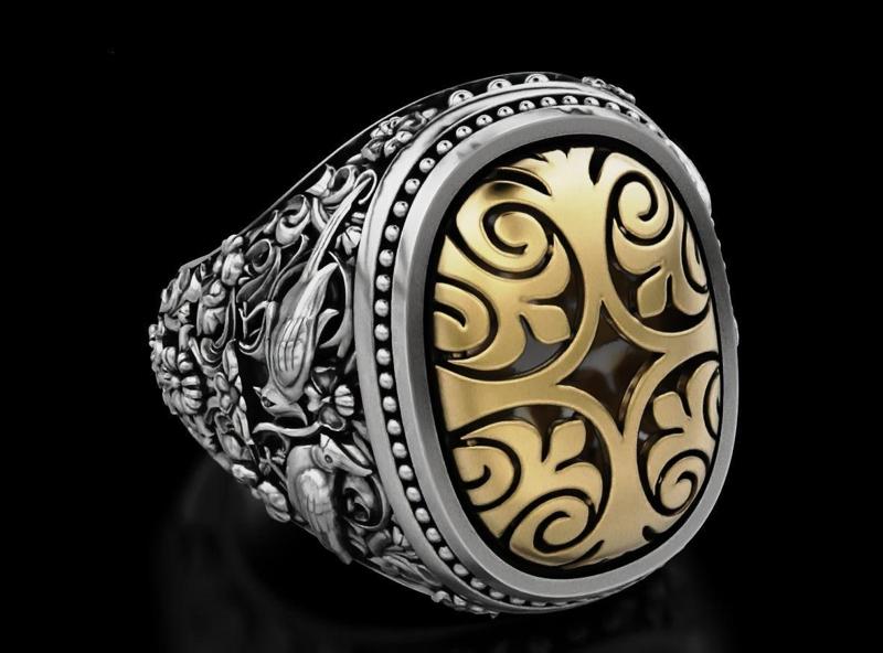 Stylish ring with patterns 619