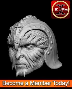 Klaatu Head Sculpt - Star Wars 1/6 Scale - Hottoys 1:6 - 3D File