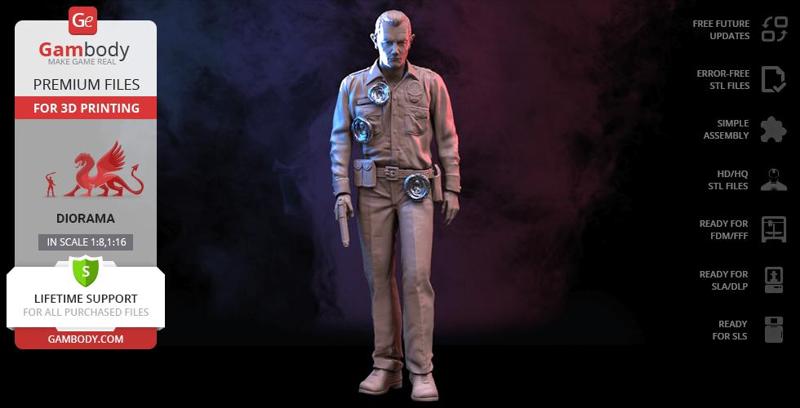 Terminator T-1000 for Diorama 3D Printing Figurine | Assembly