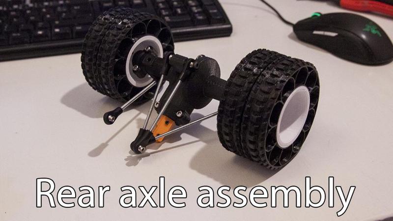 Printed truck V2: Rear axle