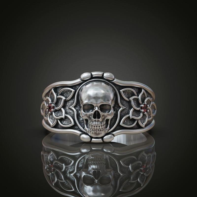 Ring skull flowers for men and women