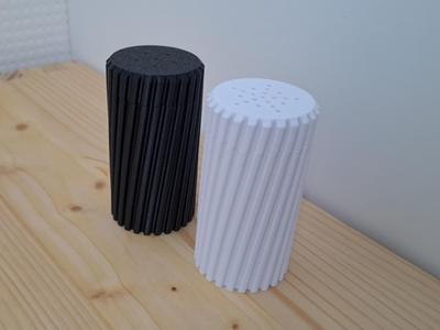 Modern salt and pepper shakers