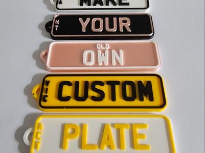 Key Chain Key Tags Number Plate Name