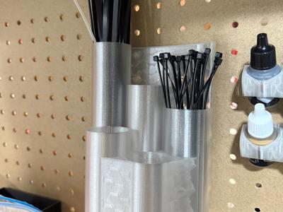 Zip Tie Holder - Peg Board or Standalone