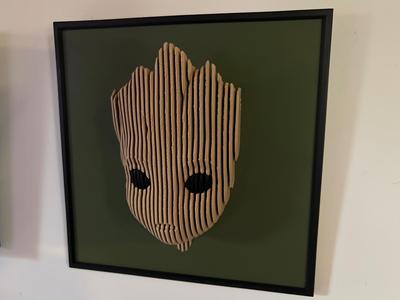 Groot layered sculpture black eyes
