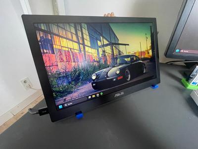 Monitor mount for small portable monitors/tablets
