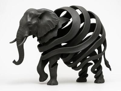 Elephant Ribbons Sculpture