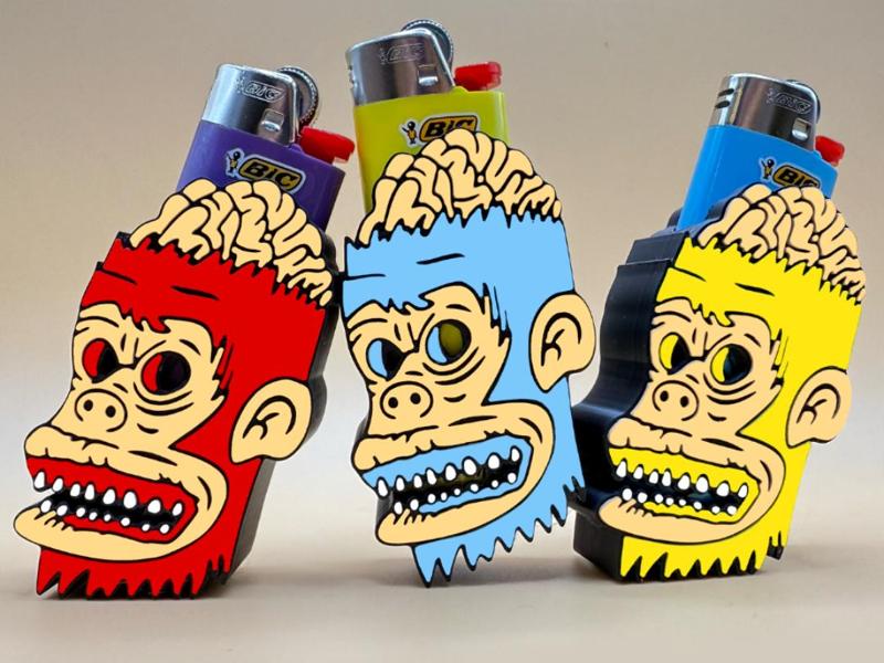 Monkey Brains lighter case