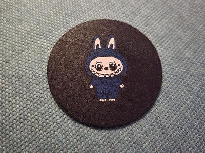 Labubu and the Monster Blue Cute Coaster Art
