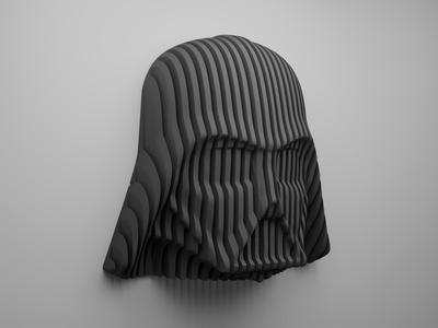 Darth Vader Layered Wallart