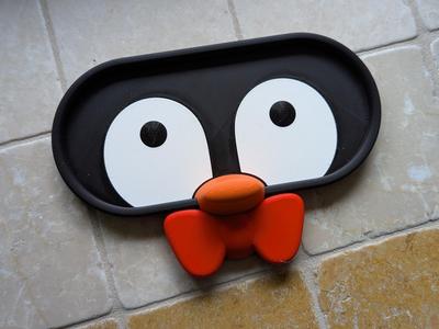 Animal Face Eyeglass Holder - Penguin