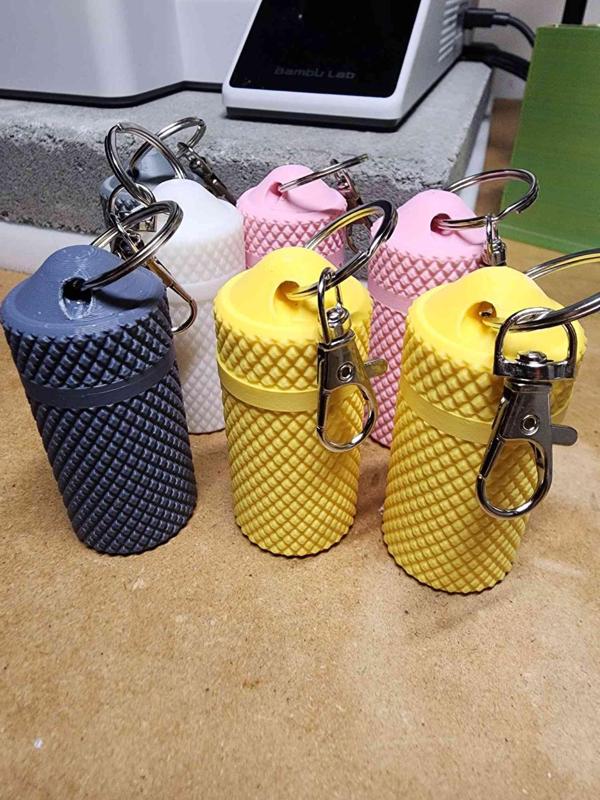 Pill Bottle Keychain