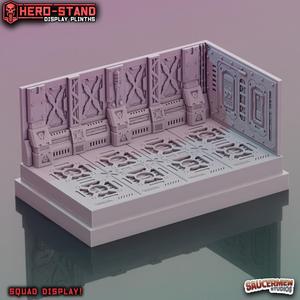 Hero-Stand Display Plinths - Gothic Hulk Ship (Squad Size)