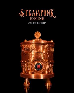 Steampunk Engine Wine Bag Dispenser