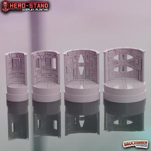 Hero-Stand Display Plinths - Starcruiser (Round)