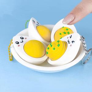 Clicker Egg Keychain 🥚✨ with Smiley Faces 😆, Fun Fidget