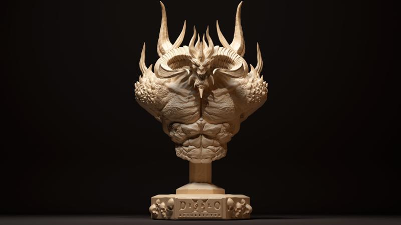 Diablo Bust from Diablo 2 Resurected 3D Print Model