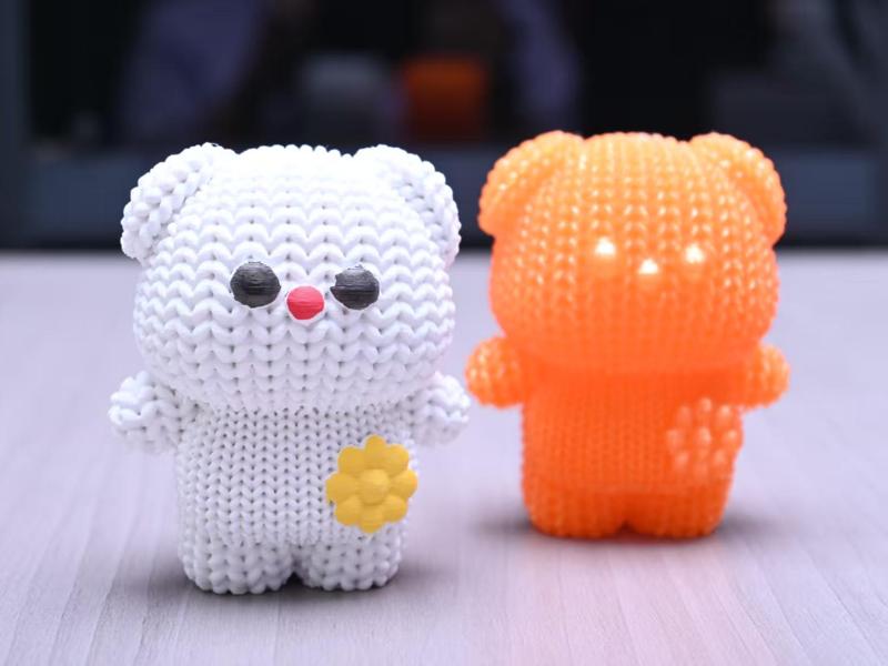 Knitted Cream Bear