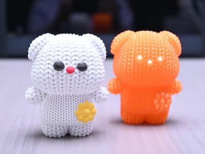 Knitted Cream Bear
