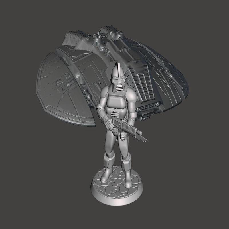 28mm Cylon Space Raider Centurion Miniature
