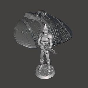 28mm Cylon Space Raider Centurion Miniature