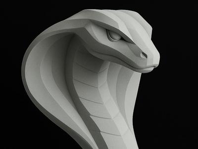 Geometric Cobra – Abstract Snake Sculpture