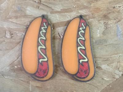 Hotdog earings
