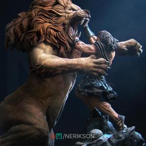 Heracles and the Nemean Lion [presupported]