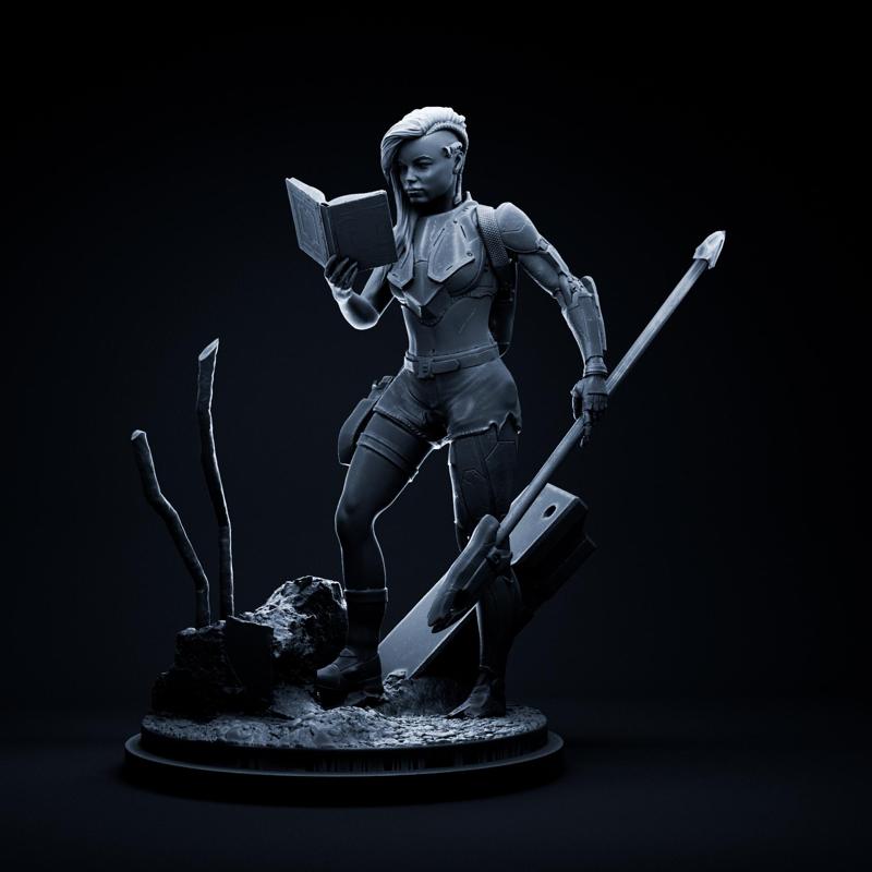 Nora the Keeper of the Lost - supported scifi-cyberpunk character