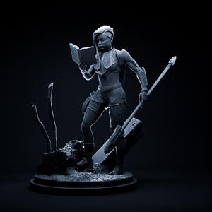 Nora the Keeper of the Lost - supported scifi-cyberpunk character