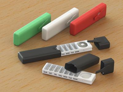 Portable Pills Dispenser - Compatible with Apple Air Tag