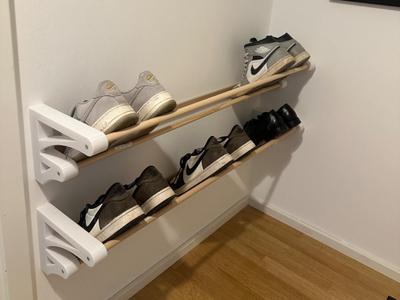 Wall-Mounted Shoe Rack (Modular & Space-Saving)