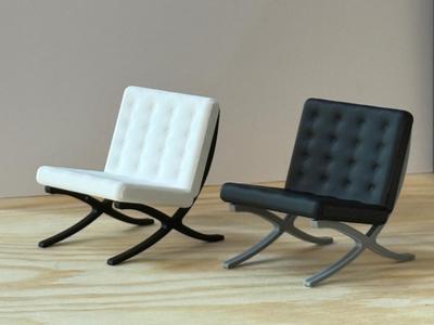 Mini Lounge Chair Inspired by Barcelona Chair
