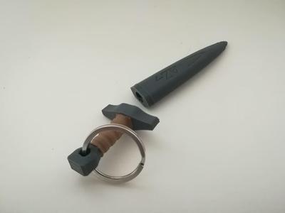 Weed marijuana keychain carrying sword