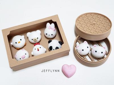 Animal bun Dim Sum Basket and Box