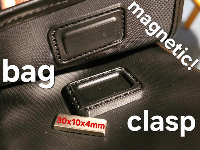 magnetic sew-on bag clasp