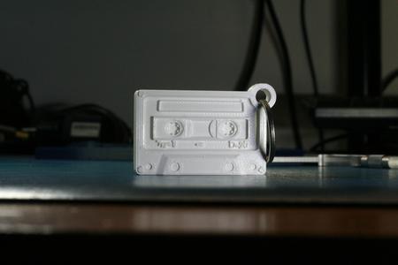 Cassette tape keychain
