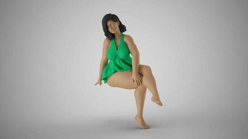 Charming Girl Sitting